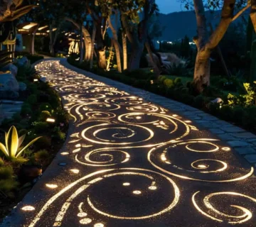 Magical Pattern Lighting On The Pathway 360x320