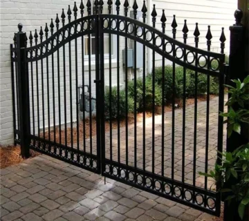 Main Latest Double Door Wrought Iron Gates Designs 360x320